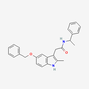 molecular formula C26H26N2O2 B12448904 2-[5-(benzyloxy)-2-methyl-1H-indol-3-yl]-N-(1-phenylethyl)acetamide 