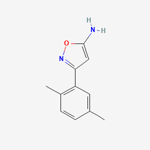molecular formula C11H12N2O B12448913 3-(2,5-Dimethylphenyl)-1,2-oxazol-5-amine 