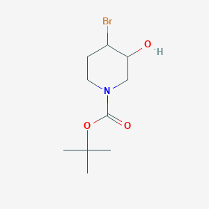 molecular formula C10H18BrNO3 B12448927 Tert-butyl 4-bromo-3-hydroxypiperidine-1-carboxylate 