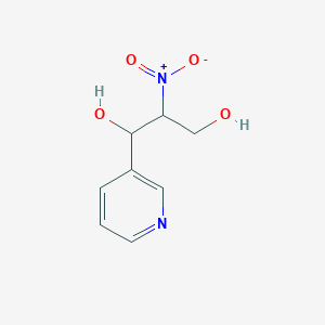 molecular formula C8H10N2O4 B12448930 2-Nitro-1-pyridin-3-yl-propane-1,3-diol 
