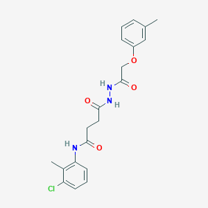 molecular formula C20H22ClN3O4 B12448955 N-(3-chloro-2-methylphenyl)-4-{2-[(3-methylphenoxy)acetyl]hydrazinyl}-4-oxobutanamide 
