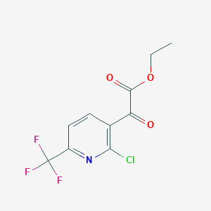 molecular formula C10H7ClF3NO3 B12448956 Ethyl 2-(2-chloro-6-(trifluoromethyl)pyridin-3-YL)-2-oxoacetate 