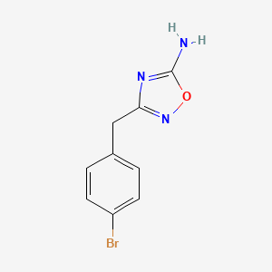 molecular formula C9H8BrN3O B12448957 3-[(4-Bromophenyl)methyl]-1,2,4-oxadiazol-5-amine 
