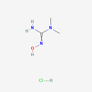 molecular formula C3H10ClN3O B12448990 N'-hydroxy-N,N-dimethylguanidine hydrochloride 