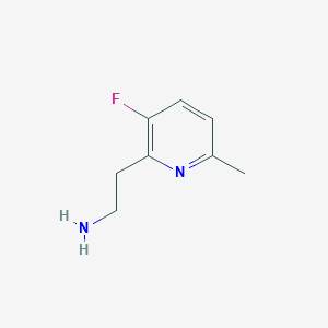 molecular formula C8H11FN2 B12448994 2-(3-Fluoro-6-methylpyridin-2-yl)ethan-1-amine CAS No. 1000515-18-3