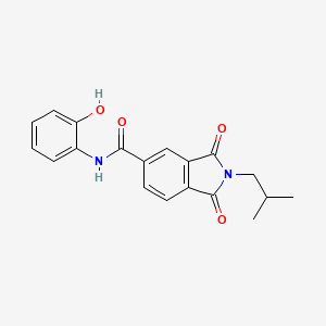 molecular formula C19H18N2O4 B12448998 N-(2-hydroxyphenyl)-2-(2-methylpropyl)-1,3-dioxoisoindole-5-carboxamide 