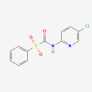 molecular formula C12H9ClN2O3S B12449042 [(5-Chloropyridin-2-yl)amino](phenylsulfonyl)methanone 