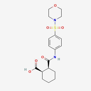 molecular formula C18H24N2O6S B12449059 (1R,2S)-2-{[4-(morpholin-4-ylsulfonyl)phenyl]carbamoyl}cyclohexanecarboxylic acid 
