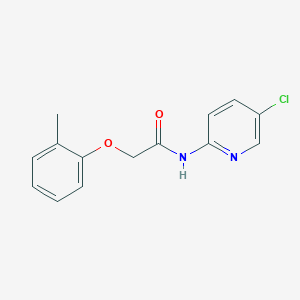 molecular formula C14H13ClN2O2 B12449079 N-(5-chloropyridin-2-yl)-2-(2-methylphenoxy)acetamide 