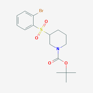molecular formula C16H22BrNO4S B12449115 3-(2-Bromo-benzenesulfonyl)-piperidine-1-carboxylic acid tert-butyl ester CAS No. 887590-07-0