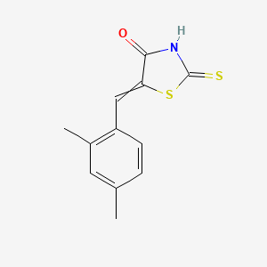 molecular formula C12H11NOS2 B12449138 (5E)-5-[(2,4-dimethylphenyl)methylidene]-2-sulfanyl-1,3-thiazol-4-one 