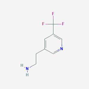 molecular formula C8H9F3N2 B12449143 2-(5-Trifluoromethyl-pyridin-3-YL)-ethylamine CAS No. 1000504-75-5