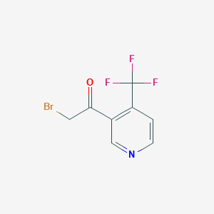molecular formula C8H5BrF3NO B12449147 2-Bromo-1-(4-(trifluoromethyl)pyridin-3-YL)ethanone 