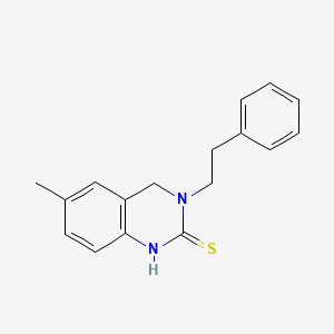 molecular formula C17H18N2S B1244915 3-Phenethyl-6-methyl-1,2,3,4-tetrahydroquinazoline-2-thione 