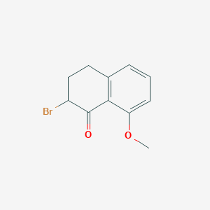 molecular formula C11H11BrO2 B12449161 2-Bromo-8-methoxy-3,4-dihydronaphthalen-1(2H)-one 