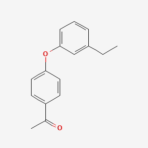 molecular formula C16H16O2 B12449192 1-[4-(3-Ethylphenoxy)phenyl]ethan-1-one CAS No. 887574-79-0