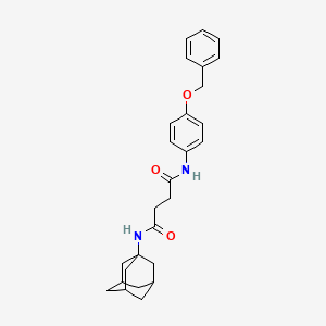 molecular formula C27H32N2O3 B12449197 N-[4-(benzyloxy)phenyl]-N'-(tricyclo[3.3.1.1~3,7~]dec-1-yl)butanediamide 