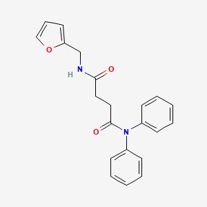 molecular formula C21H20N2O3 B12449209 N'-(furan-2-ylmethyl)-N,N-diphenylbutanediamide 