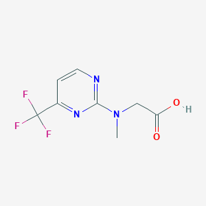 molecular formula C8H8F3N3O2 B12449221 N-Methyl-N-[4-(trifluoromethyl)pyrimidin-2-yl]glycine 