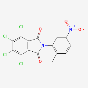 molecular formula C15H6Cl4N2O4 B12449228 4,5,6,7-Tetrachloro-2-(2-methyl-5-nitrophenyl)isoindole-1,3-dione 