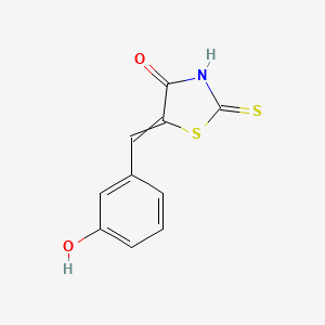 molecular formula C10H7NO2S2 B12449231 5-(m-Hydroxybenzylidene)rhodanine 