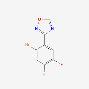 molecular formula C8H3BrF2N2O B12449255 3-(2-Bromo-4,5-difluorophenyl)-1,2,4-oxadiazole 