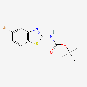 molecular formula C12H13BrN2O2S B12449273 Tert-butyl 5-bromobenzo[d]thiazol-2-ylcarbamate 