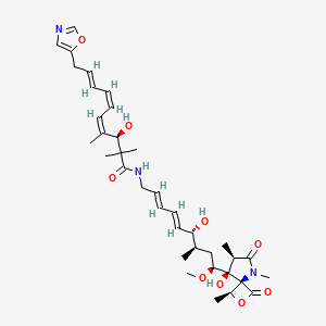 molecular formula C36H51N3O9 B1244930 (3R,4Z,6Z,8E)-3-hydroxy-N-[(2E,4E,6R,7R,9S)-6-hydroxy-9-[(1S,4S,7R,8S)-8-hydroxy-1,5,7-trimethyl-3,6-dioxo-2-oxa-5-azaspiro[3.4]octan-8-yl]-9-methoxy-7-methylnona-2,4-dienyl]-2,2,4-trimethyl-10-(1,3-oxazol-5-yl)deca-4,6,8-trienamide 