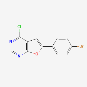 molecular formula C12H6BrClN2O B12449328 6-(4-Bromophenyl)-4-chlorofuro[2,3-D]pyrimidine CAS No. 887592-53-2