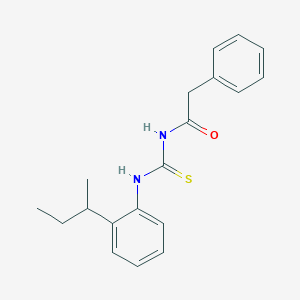 molecular formula C19H22N2OS B12449335 N-{[2-(butan-2-yl)phenyl]carbamothioyl}-2-phenylacetamide 