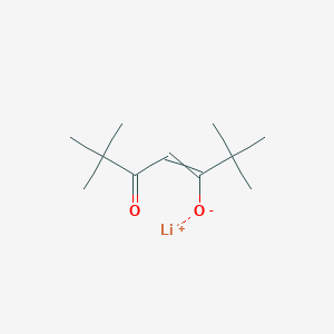 molecular formula C11H19LiO2 B12449343 Lithium(1+) 2,2,6,6-tetramethyl-5-oxohept-3-EN-3-olate 