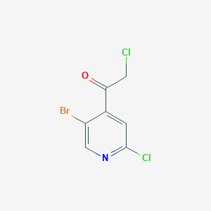 molecular formula C7H4BrCl2NO B12449368 1-(5-Bromo-2-chloropyridin-4-YL)-2-chloroethanone 