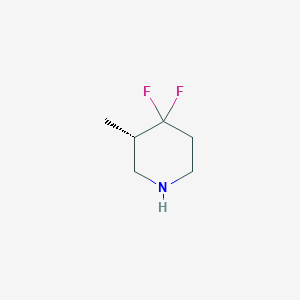 molecular formula C6H11F2N B12449375 (S)-4,4-Difluoro-3-methylpiperidine 
