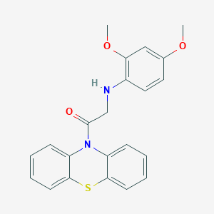 molecular formula C22H20N2O3S B12449385 2-[(2,4-dimethoxyphenyl)amino]-1-(10H-phenothiazin-10-yl)ethanone 