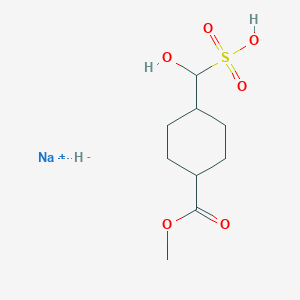 molecular formula C9H17NaO6S B12449398 Sodium;hydride;hydroxy-(4-methoxycarbonylcyclohexyl)methanesulfonic acid 