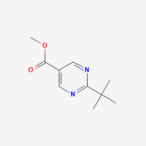 molecular formula C10H14N2O2 B12449415 Methyl 2-tert-butylpyrimidine-5-carboxylate 