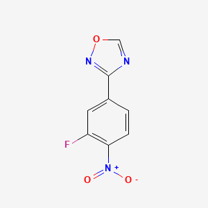 molecular formula C8H4FN3O3 B12449428 3-(3-Fluoro-4-nitrophenyl)-1,2,4-oxadiazole 