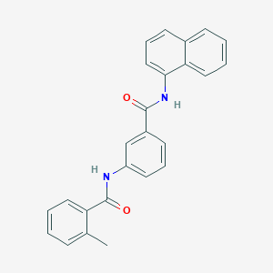 molecular formula C25H20N2O2 B12449447 2-methyl-N-[3-(naphthalen-1-ylcarbamoyl)phenyl]benzamide 