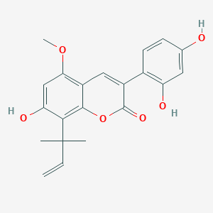 molecular formula C21H20O6 B1244946 Licoarylcoumarin CAS No. 125709-31-1
