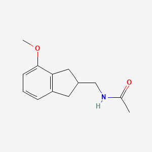 molecular formula C13H17NO2 B1244947 N-[(4-methoxy-2,3-dihydro-1H-inden-2-yl)methyl]acetamide 