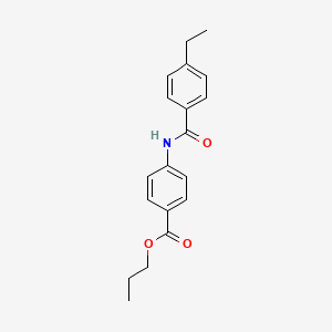 molecular formula C19H21NO3 B12449474 Propyl 4-{[(4-ethylphenyl)carbonyl]amino}benzoate 