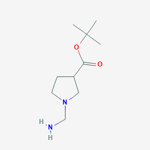molecular formula C10H20N2O2 B12449501 Tert-butyl 1-(aminomethyl)pyrrolidine-3-carboxylate CAS No. 1092352-62-9