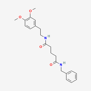 molecular formula C22H28N2O4 B12449504 N'-benzyl-N-[2-(3,4-dimethoxyphenyl)ethyl]pentanediamide 