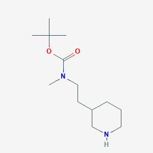 molecular formula C13H26N2O2 B12449524 tert-Butyl methyl(2-(piperidin-3-yl)ethyl)carbamate 