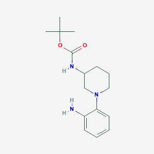molecular formula C16H25N3O2 B12449537 1-(2-Amino-phenyl)-piperidin-3-carbamic acid tert-buytl ester CAS No. 889948-98-5