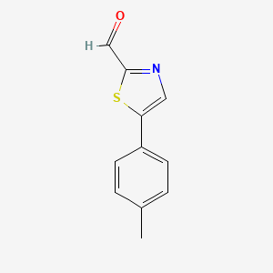 molecular formula C11H9NOS B12449540 5-(p-Tolyl)thiazole-2-carbaldehyde 