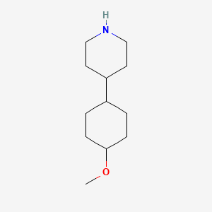 molecular formula C12H23NO B12449553 4-(4-Methoxycyclohexyl)piperidine 