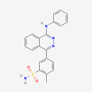molecular formula C21H18N4O2S B12449558 2-Methyl-5-[4-(phenylamino)phthalazin-1-yl]benzenesulfonamide 