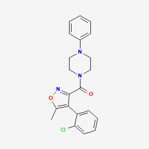 molecular formula C21H20ClN3O2 B12449592 [4-(2-Chlorophenyl)-5-methyl-1,2-oxazol-3-yl](4-phenylpiperazin-1-yl)methanone 