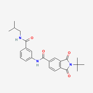 molecular formula C24H27N3O4 B12449616 2-tert-butyl-N-{3-[(2-methylpropyl)carbamoyl]phenyl}-1,3-dioxo-2,3-dihydro-1H-isoindole-5-carboxamide 